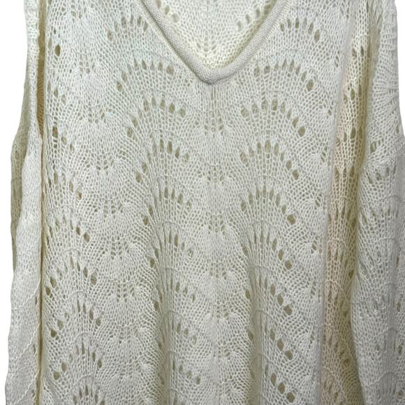 Calypso St Barth Size Large 100% Cashmere Pullover V-Neck Long Sleeve Sweater - Picture 3 of 8